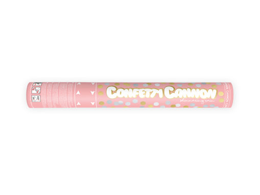 Picture of CONFETTI CANNON WITH CIRCLES 40CM - PINK